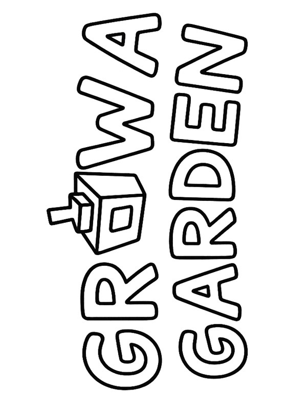 Grow a Garden logo Coloring page Grow a Garden logo Coloring page