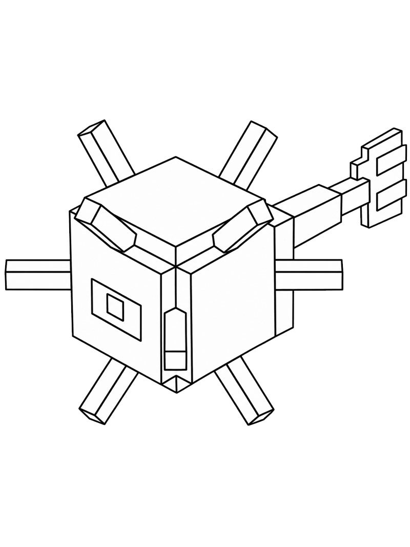 Guardian Minecraft Coloring page