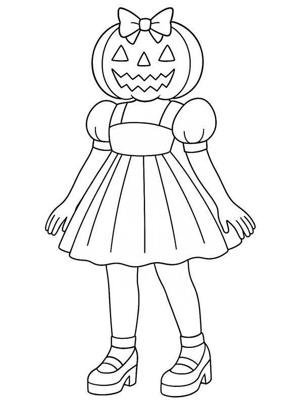 Halloween costume Coloring page