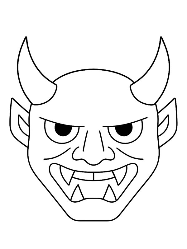 Halloween mask Coloring page