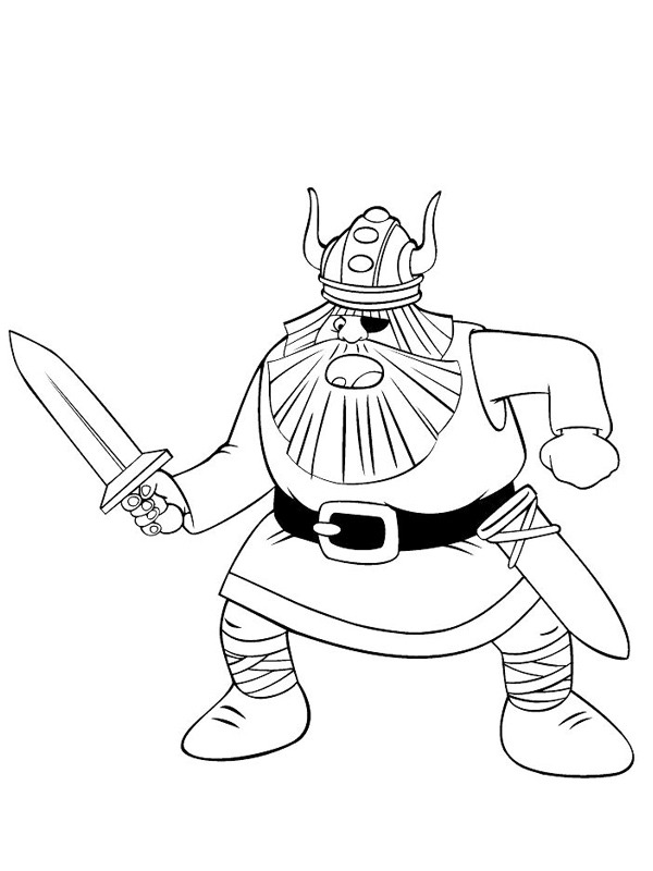 Halvar, Vicky's father Coloring page
