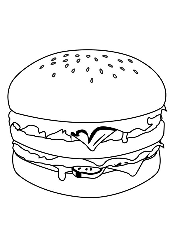 Hamburger Coloring page