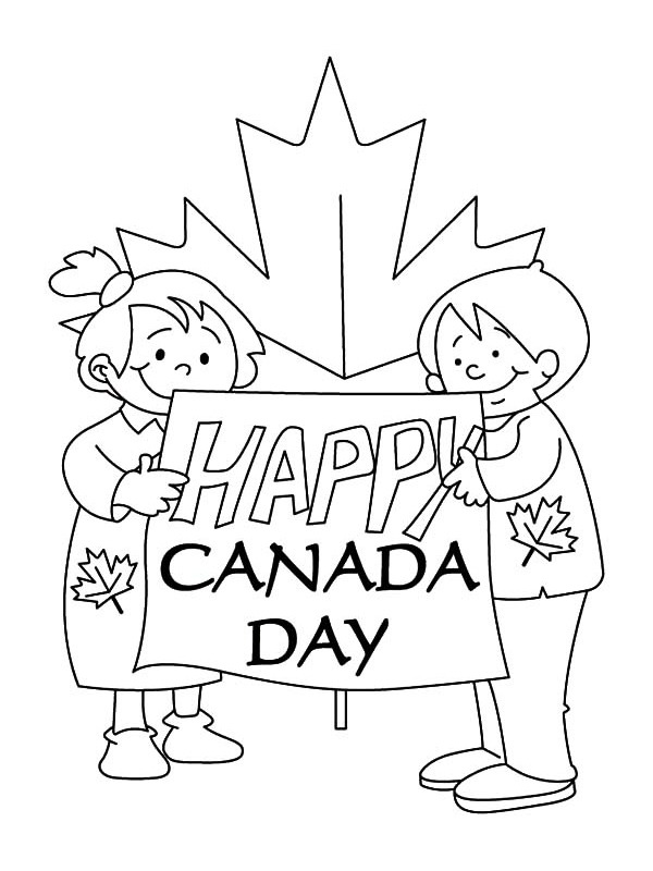 Happy Canada day Coloring page