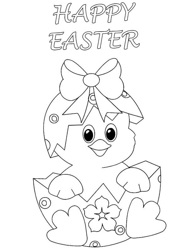 Happy easter Coloring page