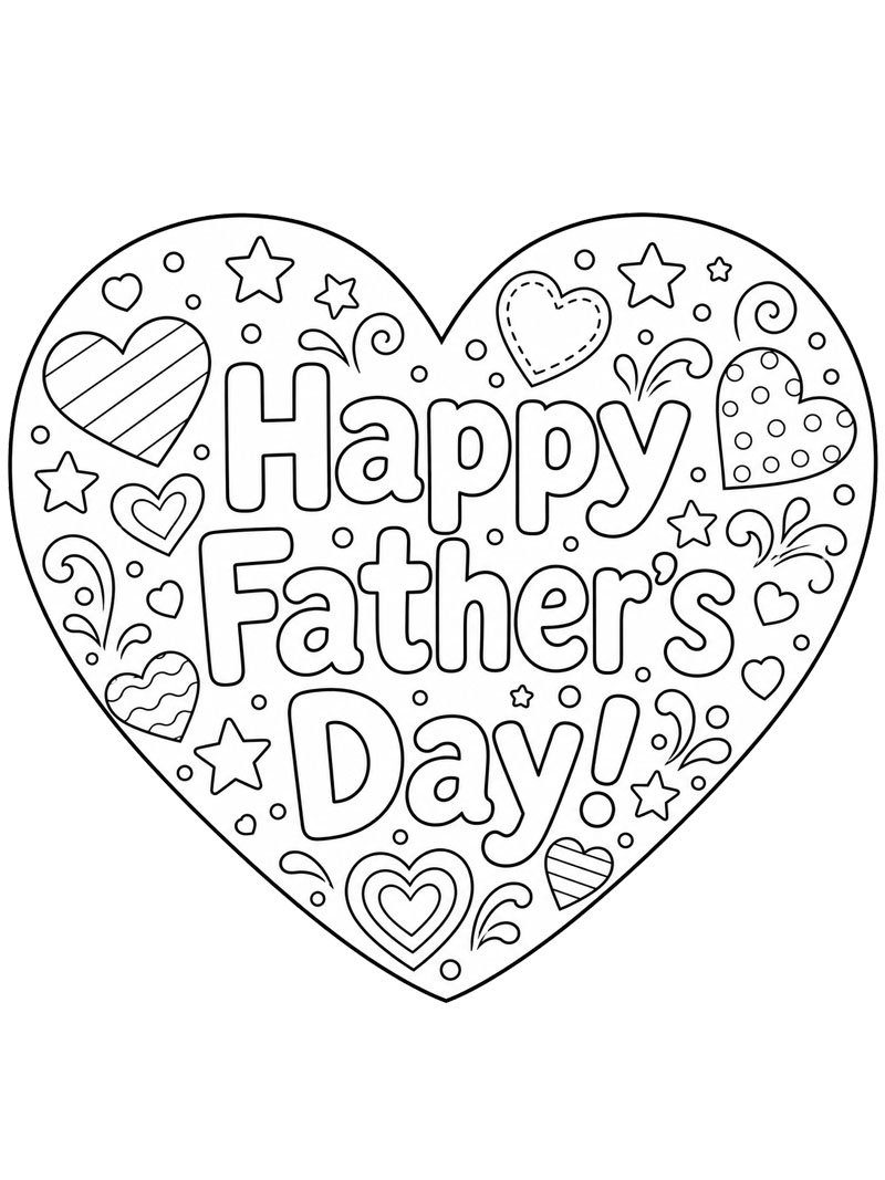Happy Father's Day Dad Coloring page Happy Father's Day Dad Coloring page