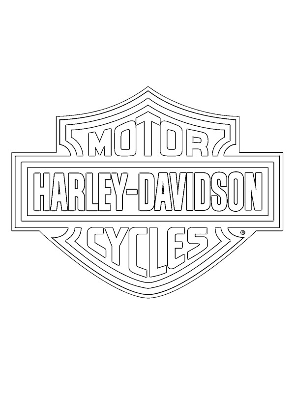 Harley-Davidson logo Coloring page