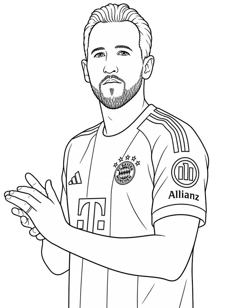 Harry Kane Coloring page