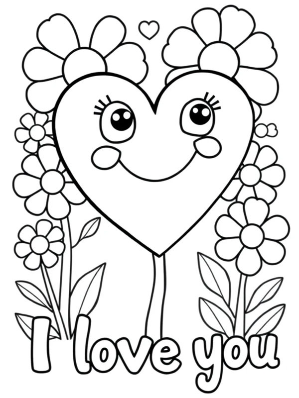 Heart I Love You Coloring page Heart I Love You Coloring page