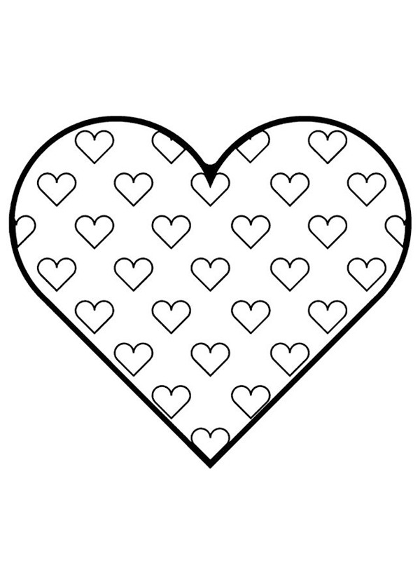 Heart with hearts Coloring page