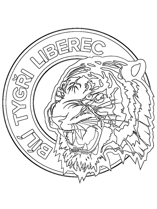 Liberec White Tigers Coloring page Liberec White Tigers Coloring page