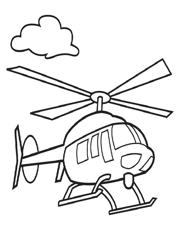 Helicopter Coloring page
