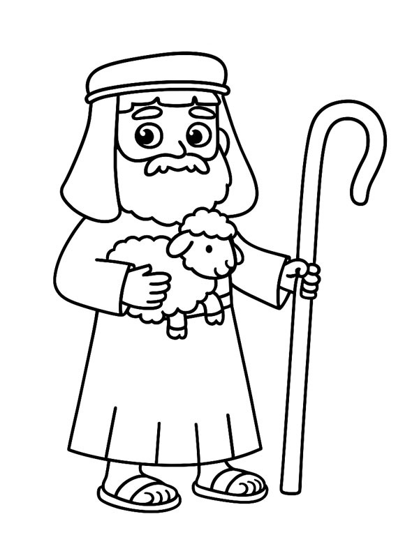 Shepherd Jesus Coloring page