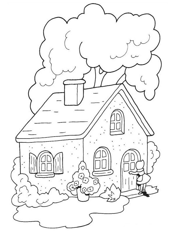 Grandmother's cottage (Little Red Riding Hood) Coloring page Grandmother's cottage (Little Red Riding Hood) Coloring page