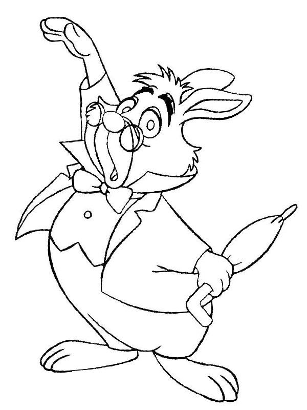 White Rabbit Coloring page White Rabbit Coloring page