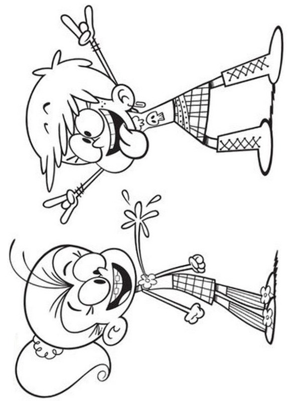 Luan and Luna Loud Coloring page