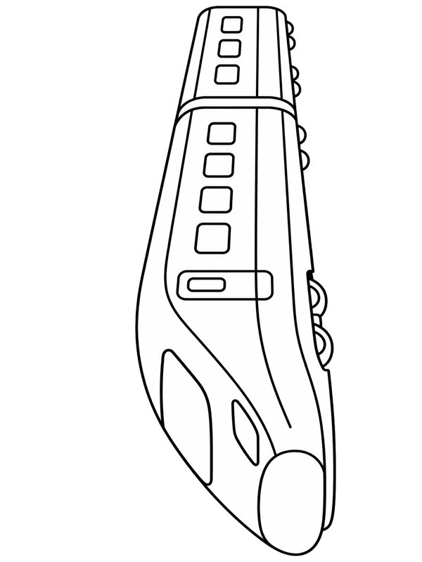 High-speed train Coloring page