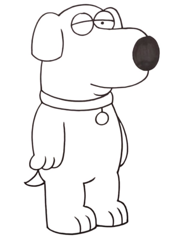 Dog Brian Griffin (Family Guy) Coloring page Dog Brian Griffin (Family Guy) Coloring page