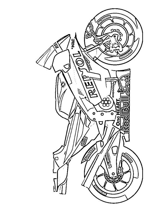 Honda Repsol MotoGP Coloring page Honda Repsol MotoGP Coloring page