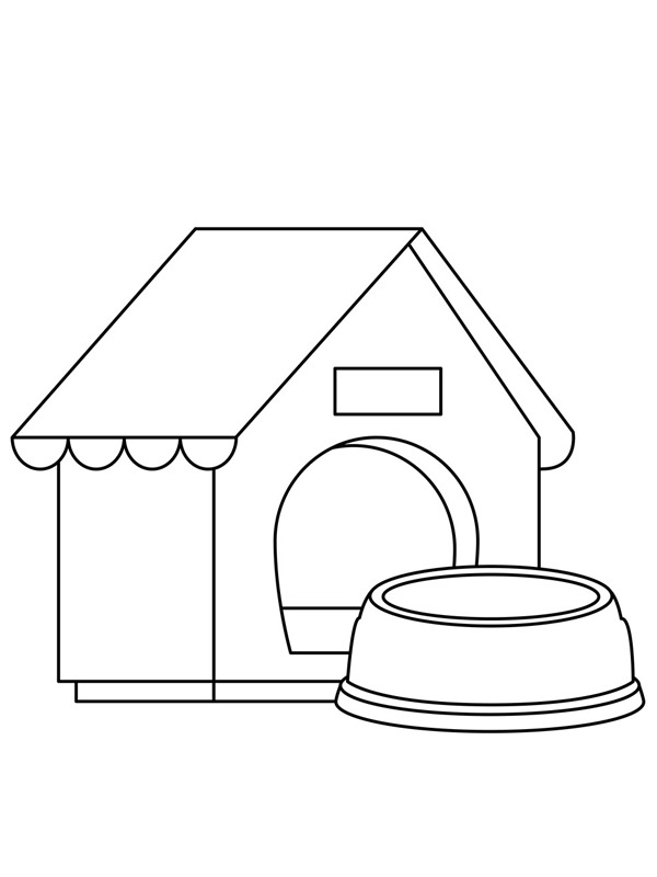 Doghouse Coloring page