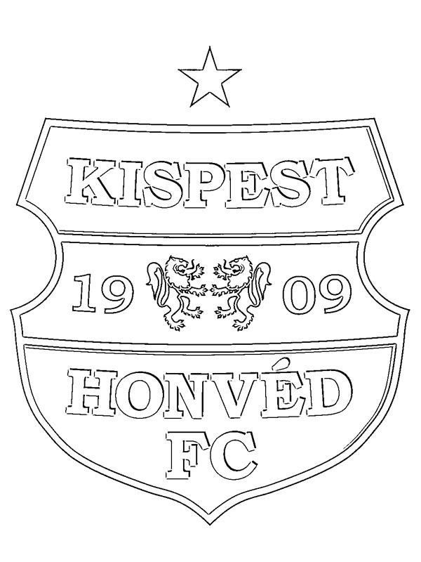 Budapest Honvéd FC Coloring page Budapest Honvéd FC Coloring page