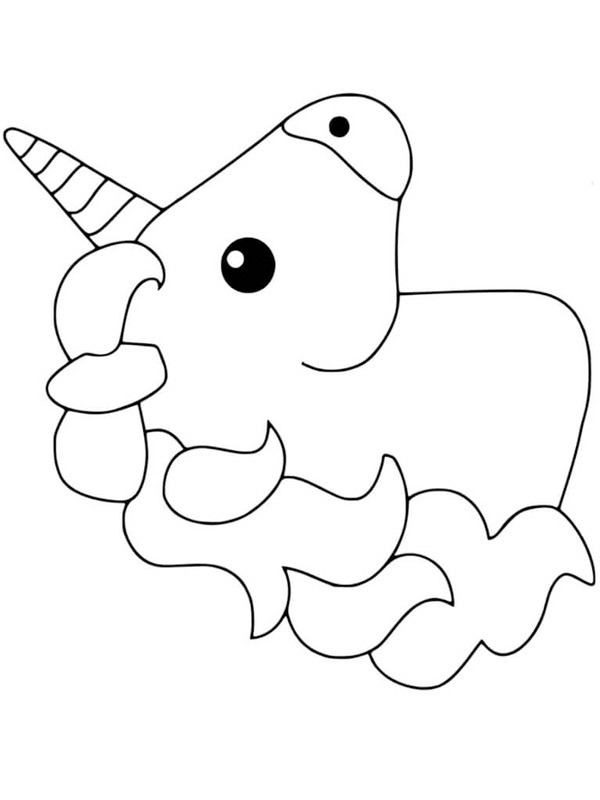head unicorn Coloring page