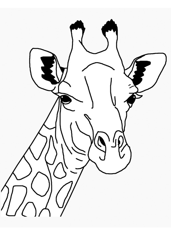 Giraffe Head Coloring page