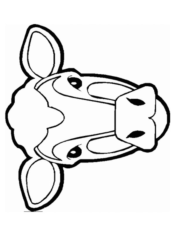 Cows head Coloring page