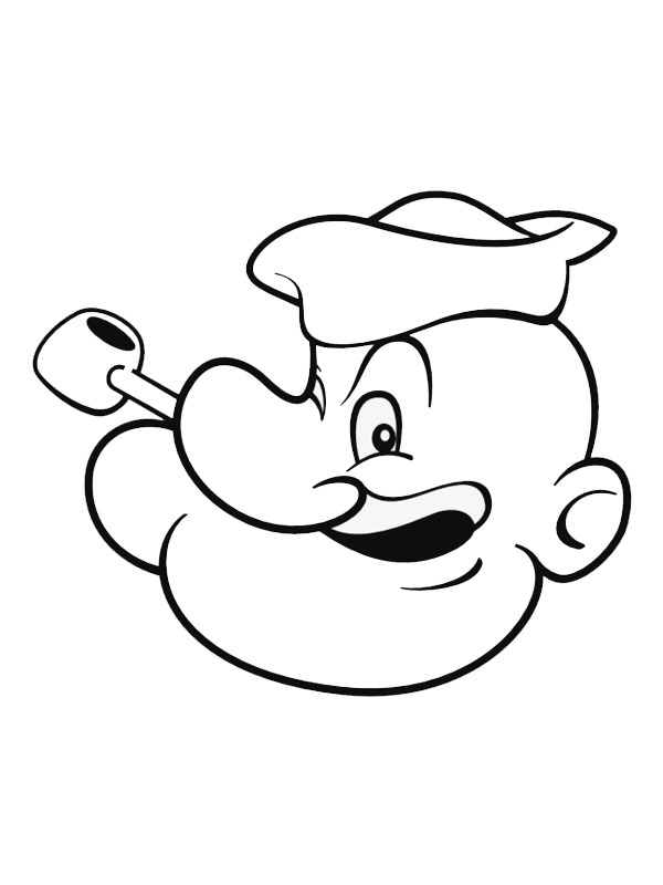 Popeye's head Coloring page