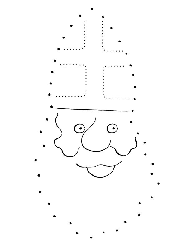 Drawing Saint Nicholas' head Coloring page Drawing Saint Nicholas' head Coloring page