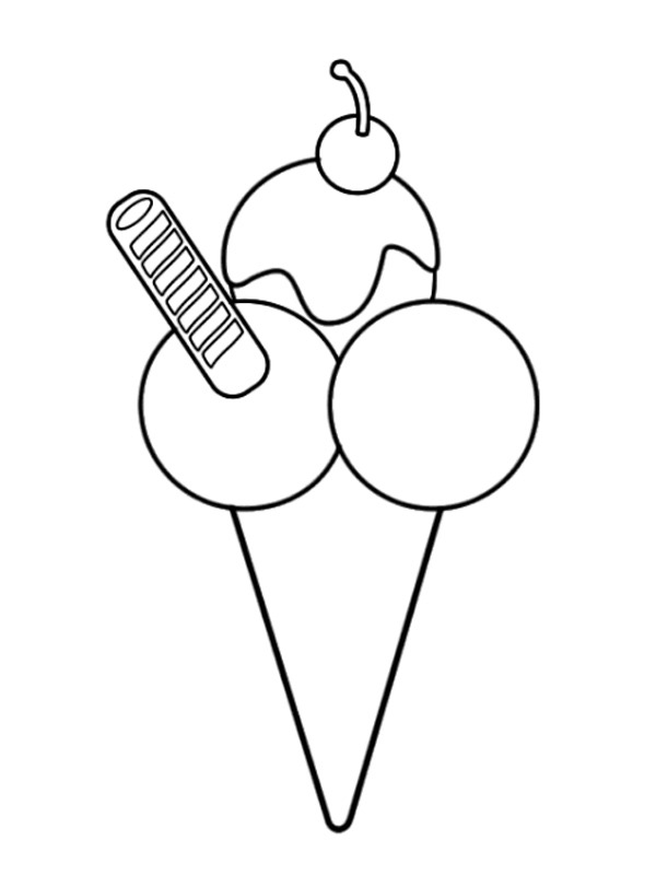 cone of ice cream Coloring page