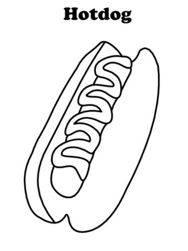 Hot dog Coloring page