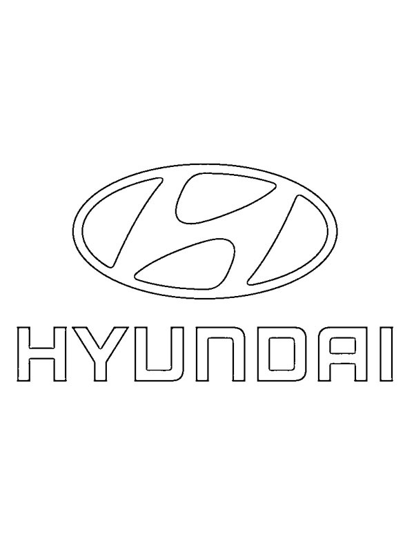 Hyundai logo Coloring page