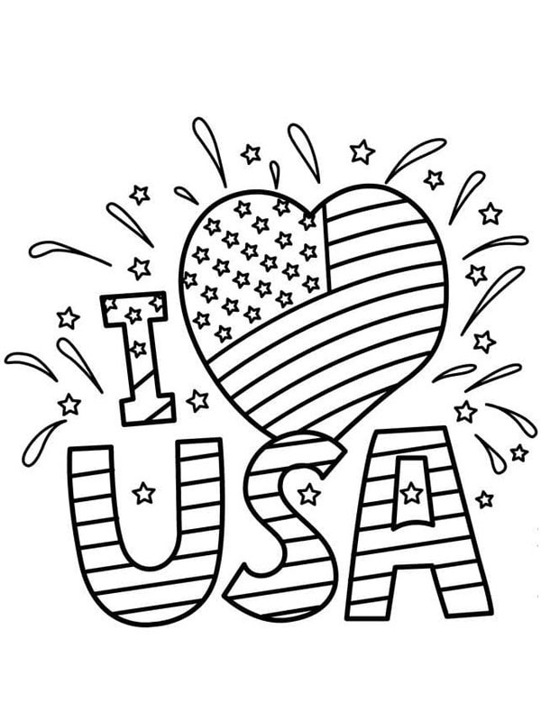 I love USA Coloring page