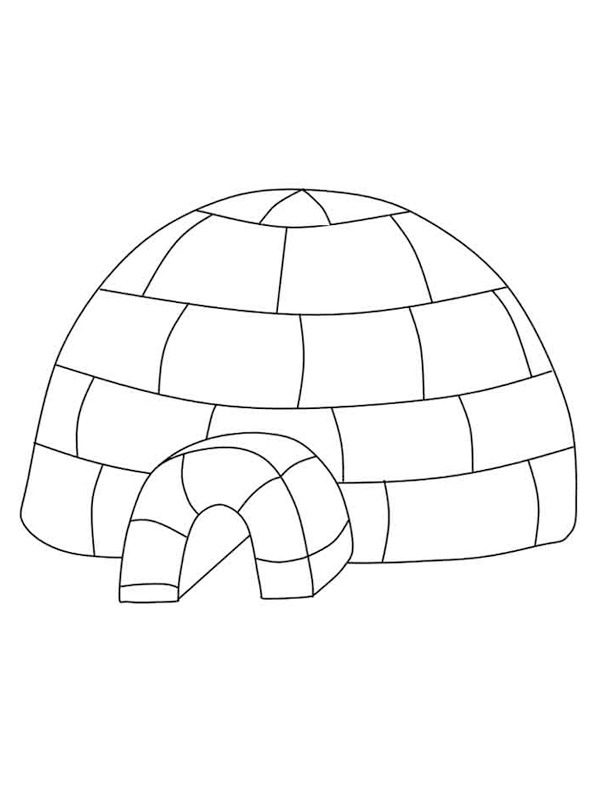 Igloo Coloring page
