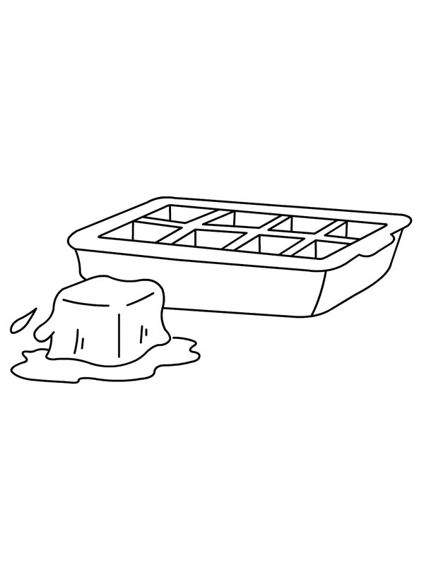 Ice cube tray Coloring page