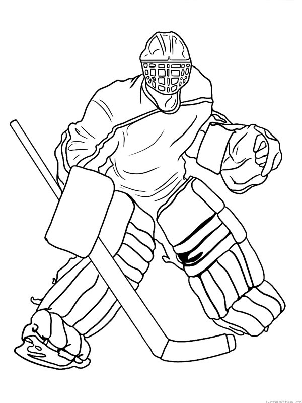 Icehockey goaly Coloring page
