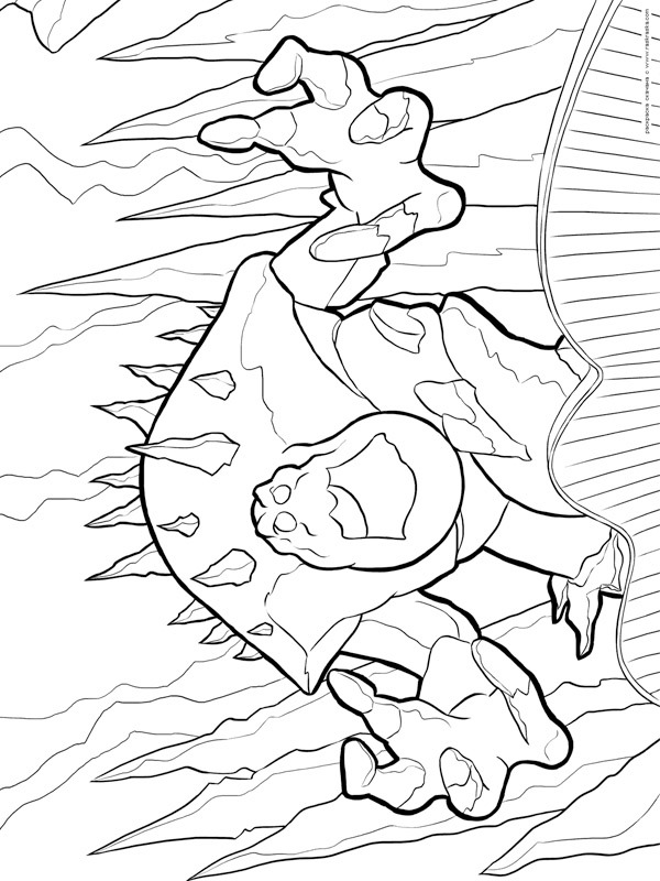 Ice monster Coloring page