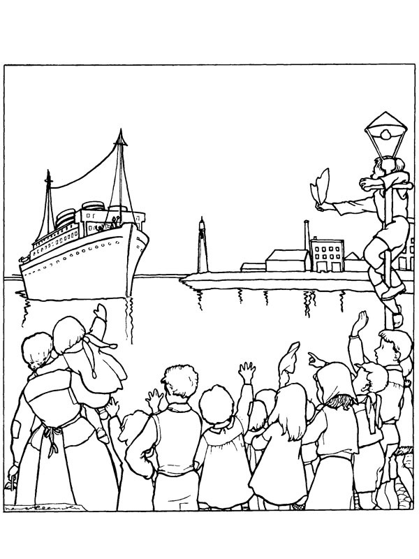 Parade of St. Nicholas Coloring page Parade of St. Nicholas Coloring page
