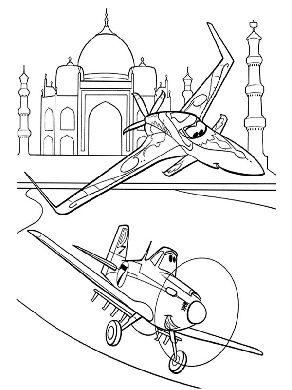 Ishani and Dusty Coloring page Ishani and Dusty Coloring page
