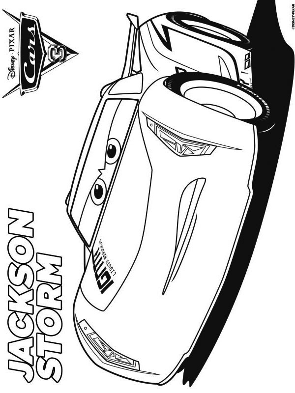 Jackson Storm (Cars 3) Coloring page Jackson Storm (Cars 3) Coloring page