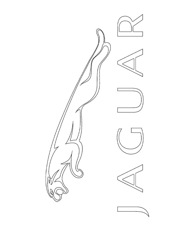 Jaguar logo Coloring page