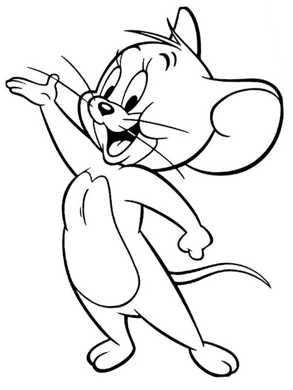 Jerry from Tom and Jerry Coloring page Jerry from Tom and Jerry Coloring page