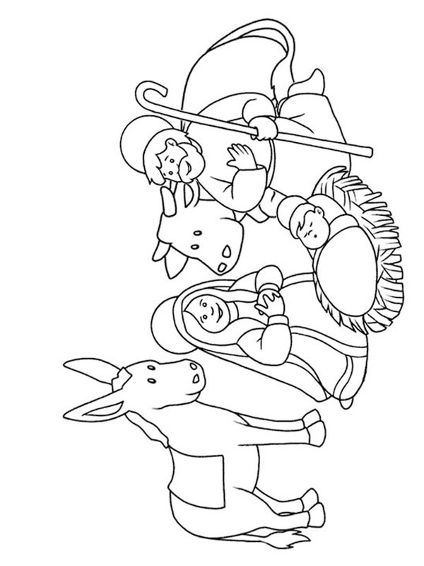 Jezus is born Coloring page