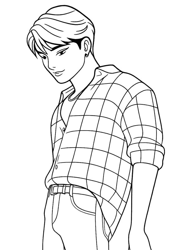 Jinu (Kpop Demon Hunters) Coloring page Jinu (Kpop Demon Hunters) Coloring page