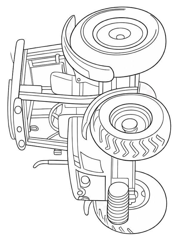John Deere Tractor Coloring page