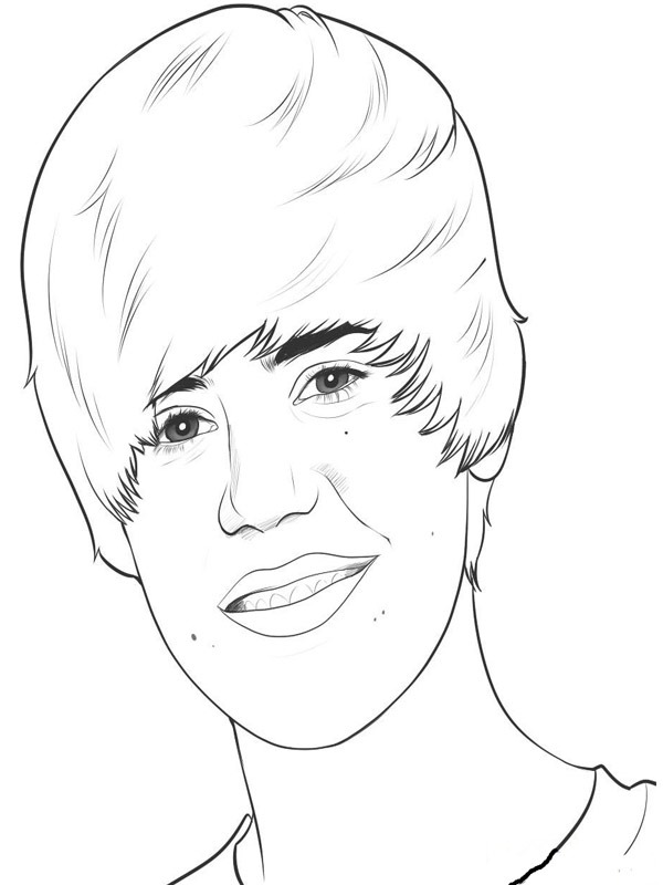 Justin Bieber Coloring page