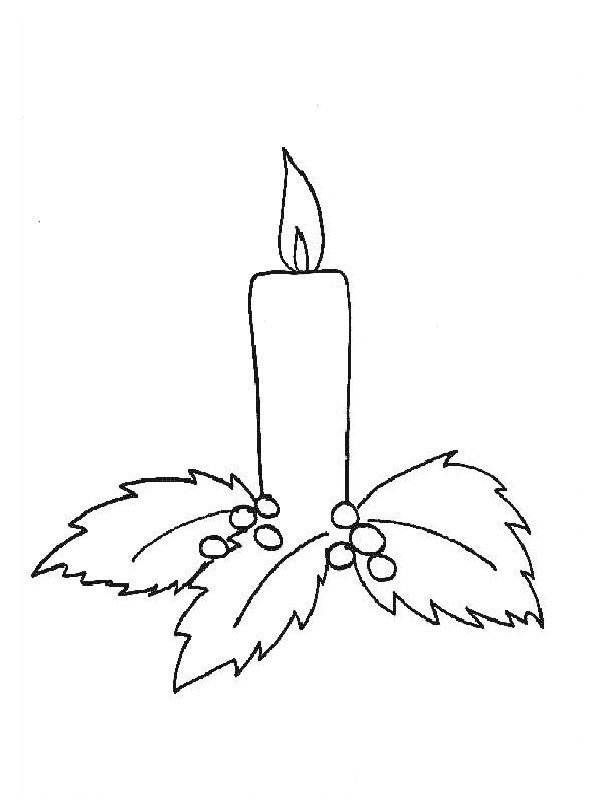 Candle Coloring page