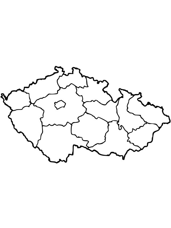 Map of the Czech Republic Coloring page Map of the Czech Republic Coloring page