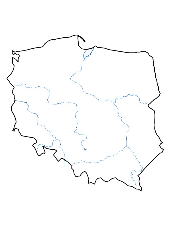 Map of Poland Coloring page