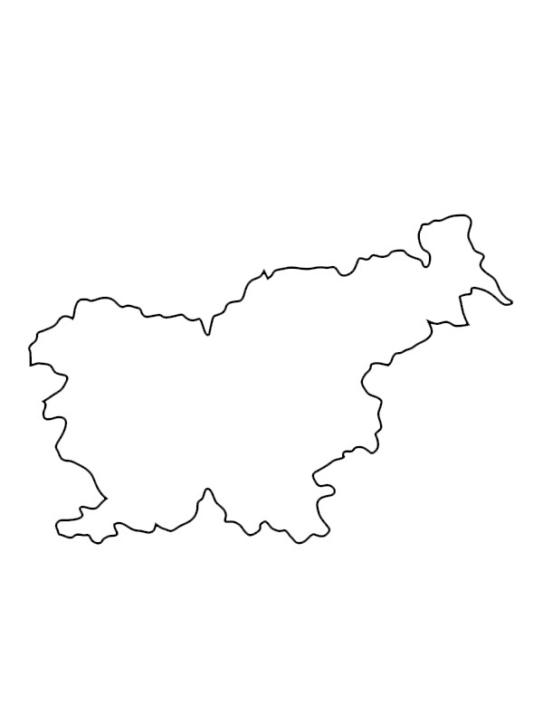 Map of Slovenia Coloring page